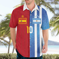 Custom Argentina and Spain Football Mashup Hawaiian Shirt Final 2026