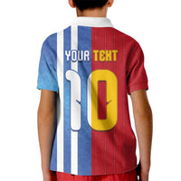 Custom Argentina and Spain Football Mashup Kid Polo Shirt Final 2026