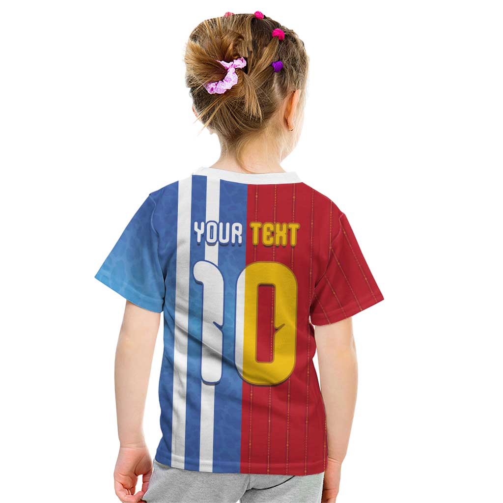 Custom Argentina and Spain Football Mashup Kid T Shirt Final 2026
