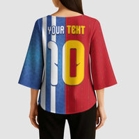 Custom Argentina and Spain Football Mashup Kimono Sleeve Blouse Final 2026