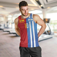 Custom Argentina and Spain Football Mashup Men Tank Top Final 2026