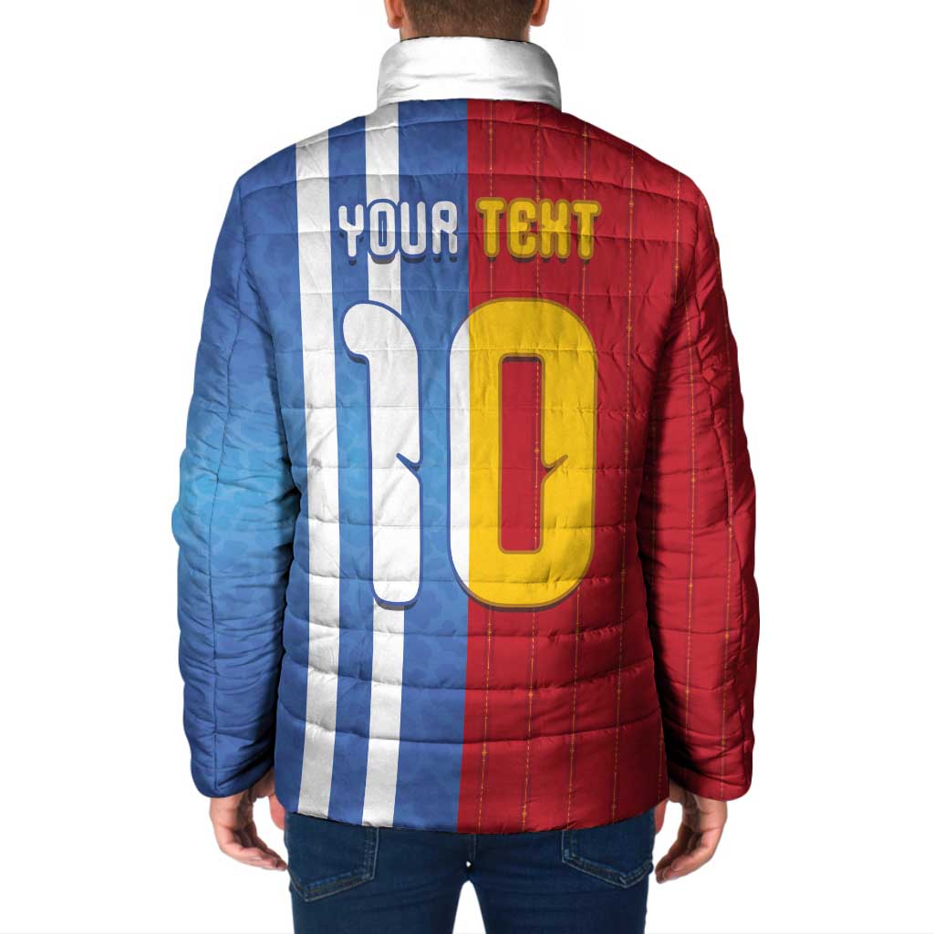 Custom Argentina and Spain Football Mashup Padded Jacket Final 2026