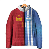 Custom Argentina and Spain Football Mashup Padded Jacket Final 2026