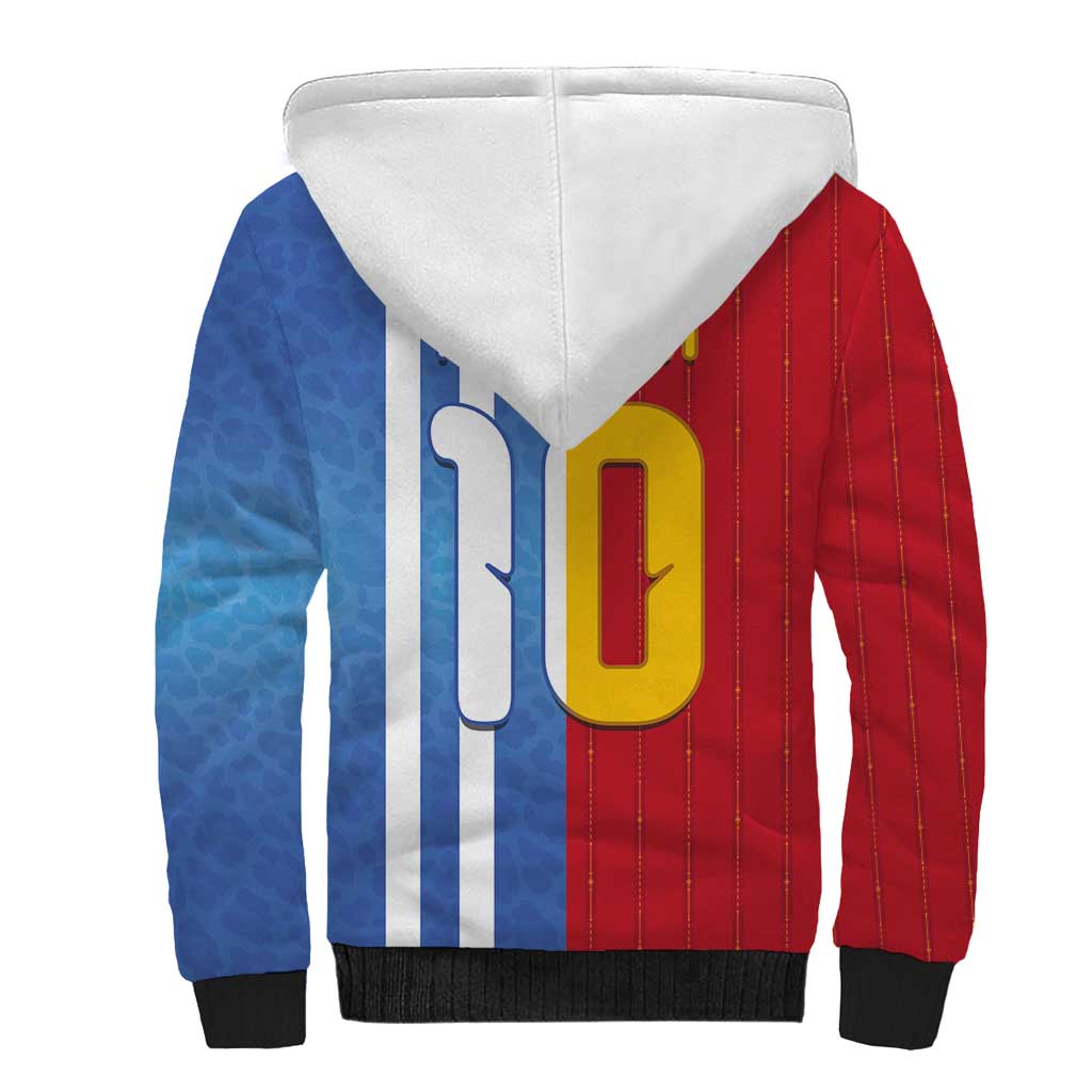 Custom Argentina and Spain Football Mashup Sherpa Hoodie Final 2026