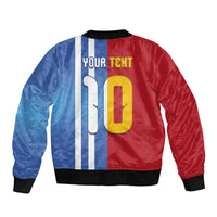 Custom Argentina and Spain Football Mashup Sleeve Zip Bomber Jacket Final 2026