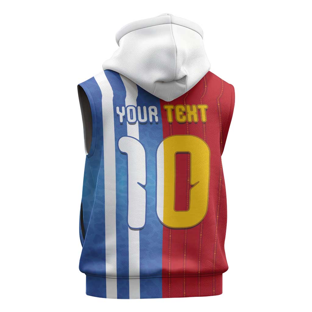 Custom Argentina and Spain Football Mashup Sleeveless Hoodie Final 2026