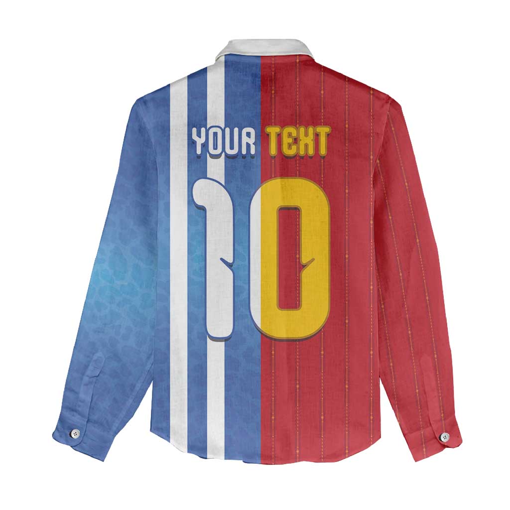 Custom Argentina and Spain Football Mashup Women Casual Shirt Final 2026