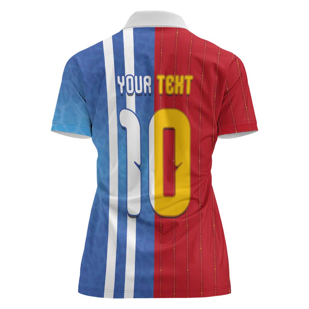 Custom Argentina and Spain Football Mashup Women Polo Shirt Final 2026