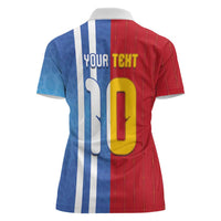 Custom Argentina and Spain Football Mashup Women Polo Shirt Final 2026