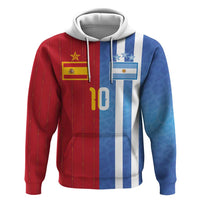 Custom Argentina and Spain Football Mashup Zip Hoodie Final 2026