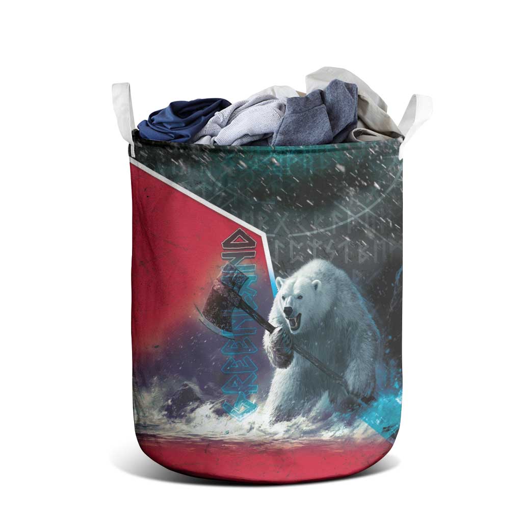 Greenland Laundry Basket Polar Bear Warrior Fight for Kalaallit Nunaat