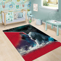 Greenland Area Rug Polar Bear Warrior Fight for Kalaallit Nunaat