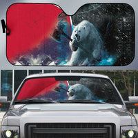 Greenland Auto Sun Shade Polar Bear Warrior Fight for Kalaallit Nunaat