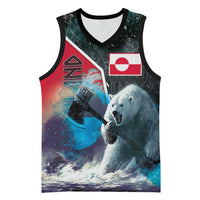 Personalized Greenland Basketball Jersey Polar Bear Warrior Fight for Kalaallit Nunaat