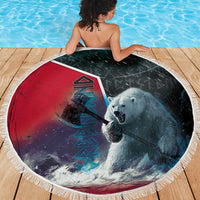 Greenland Beach Blanket Polar Bear Warrior Fight for Kalaallit Nunaat
