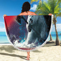Greenland Beach Blanket Polar Bear Warrior Fight for Kalaallit Nunaat