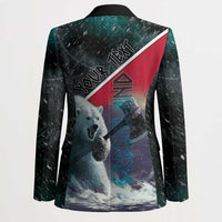 Personalized Greenland Blazer Polar Bear Warrior Fight for Kalaallit Nunaat