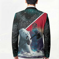 Personalized Greenland Blazer Polar Bear Warrior Fight for Kalaallit Nunaat