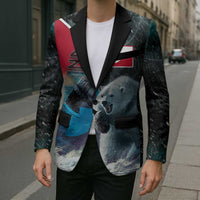 Personalized Greenland Blazer Polar Bear Warrior Fight for Kalaallit Nunaat