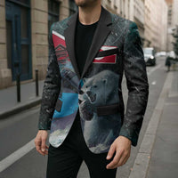 Personalized Greenland Blazer Polar Bear Warrior Fight for Kalaallit Nunaat