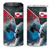 Greenland 4 in 1 Can Cooler Tumbler Polar Bear Warrior Fight for Kalaallit Nunaat