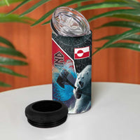 Greenland 4 in 1 Can Cooler Tumbler Polar Bear Warrior Fight for Kalaallit Nunaat