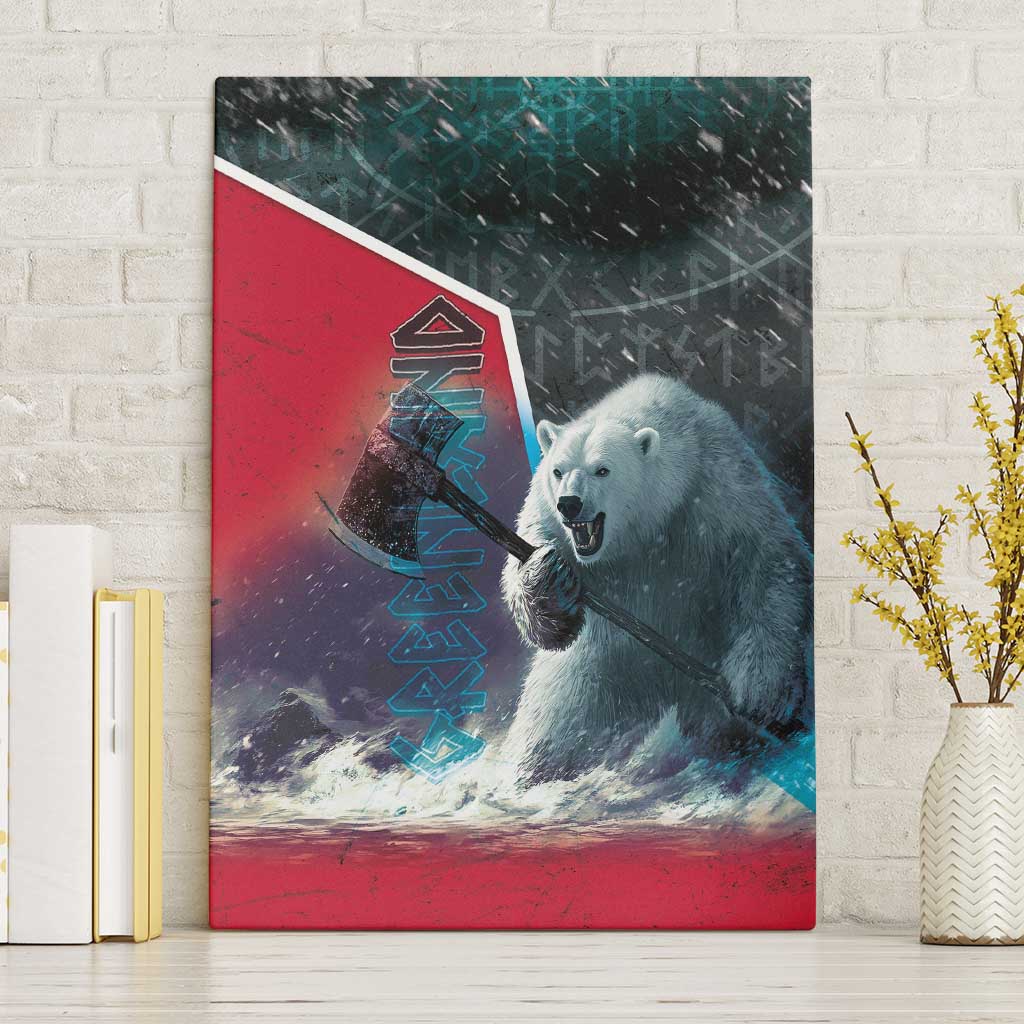 Greenland Canvas Wall Art Polar Bear Warrior Fight for Kalaallit Nunaat