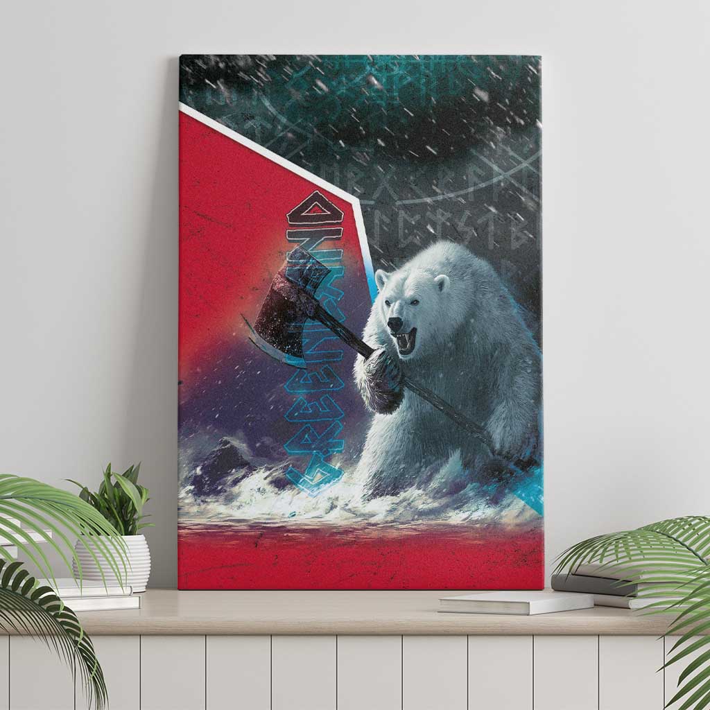 Greenland Canvas Wall Art Polar Bear Warrior Fight for Kalaallit Nunaat