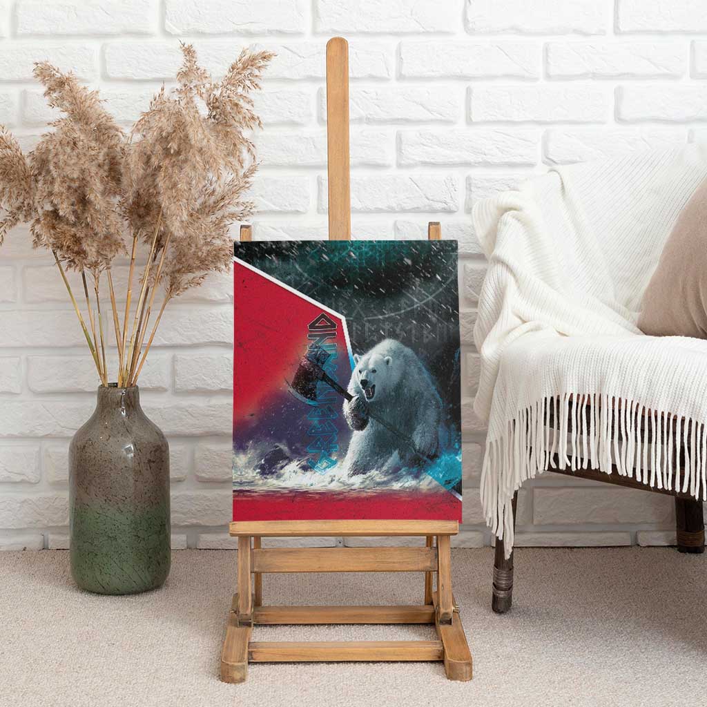 Greenland Canvas Wall Art Polar Bear Warrior Fight for Kalaallit Nunaat