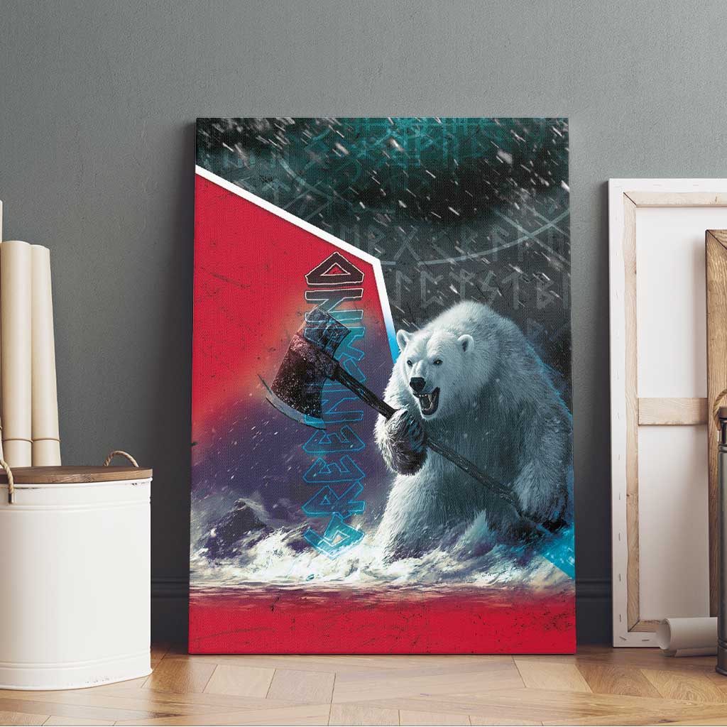Greenland Canvas Wall Art Polar Bear Warrior Fight for Kalaallit Nunaat
