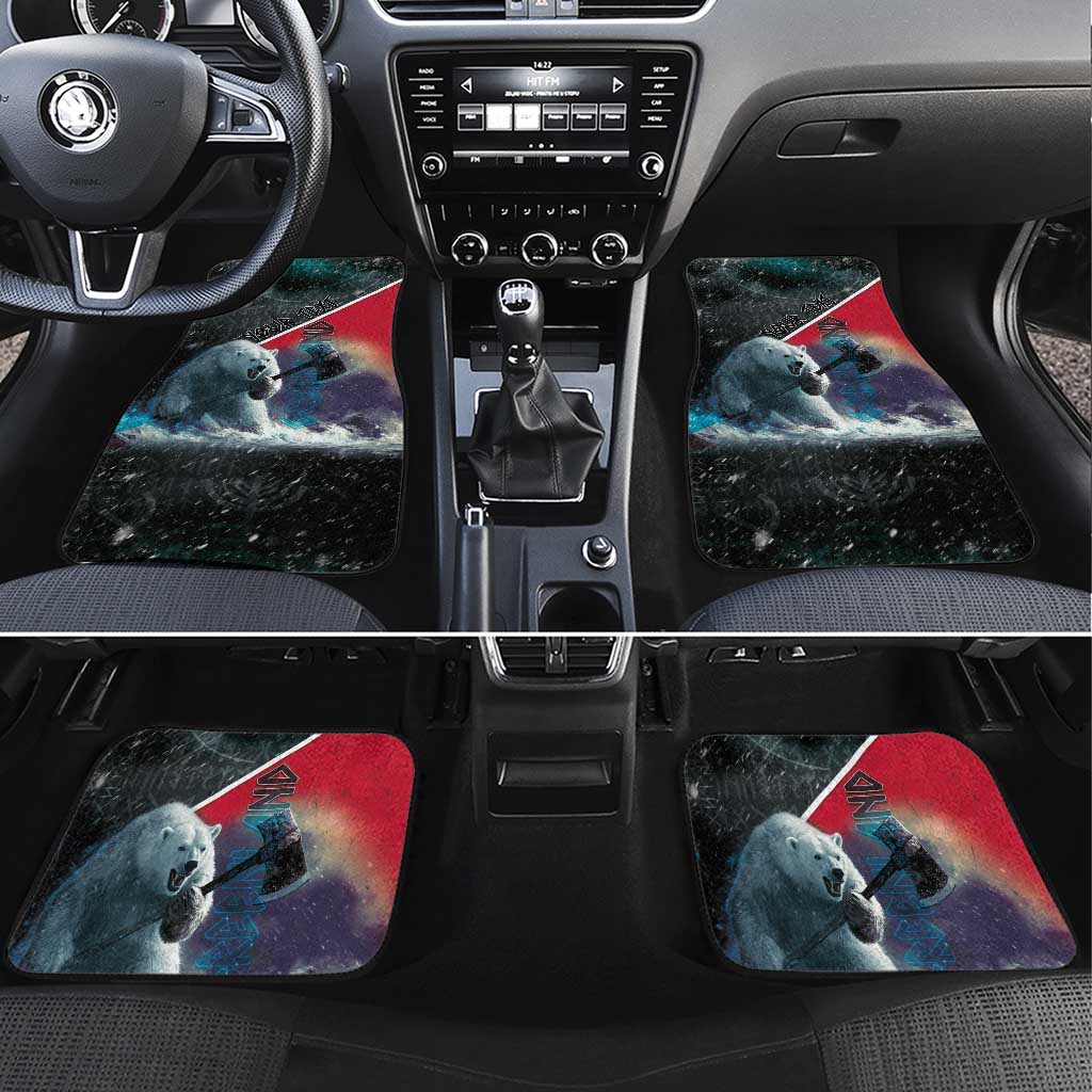 Personalized Greenland Car Mats Polar Bear Warrior Fight for Kalaallit Nunaat