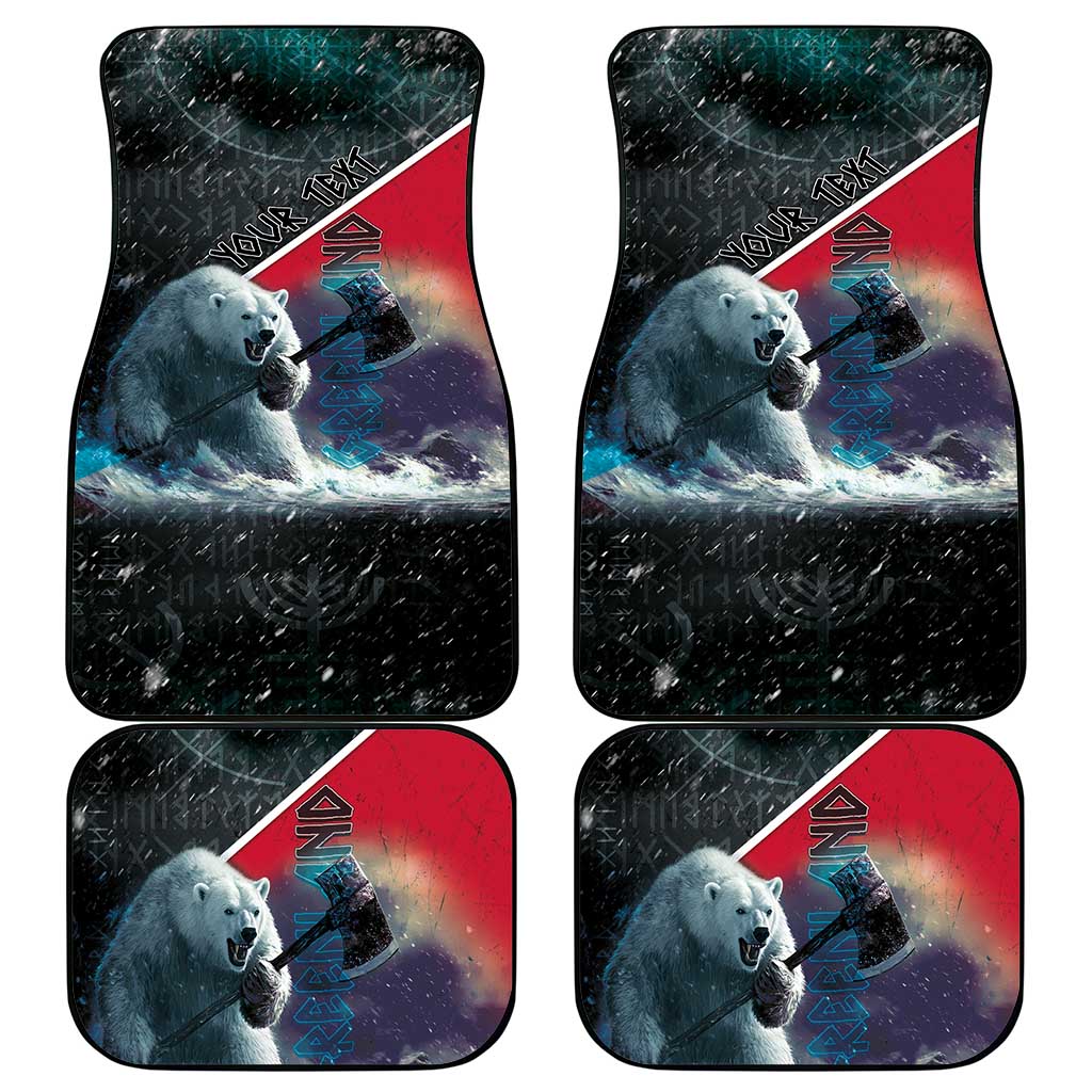 Personalized Greenland Car Mats Polar Bear Warrior Fight for Kalaallit Nunaat