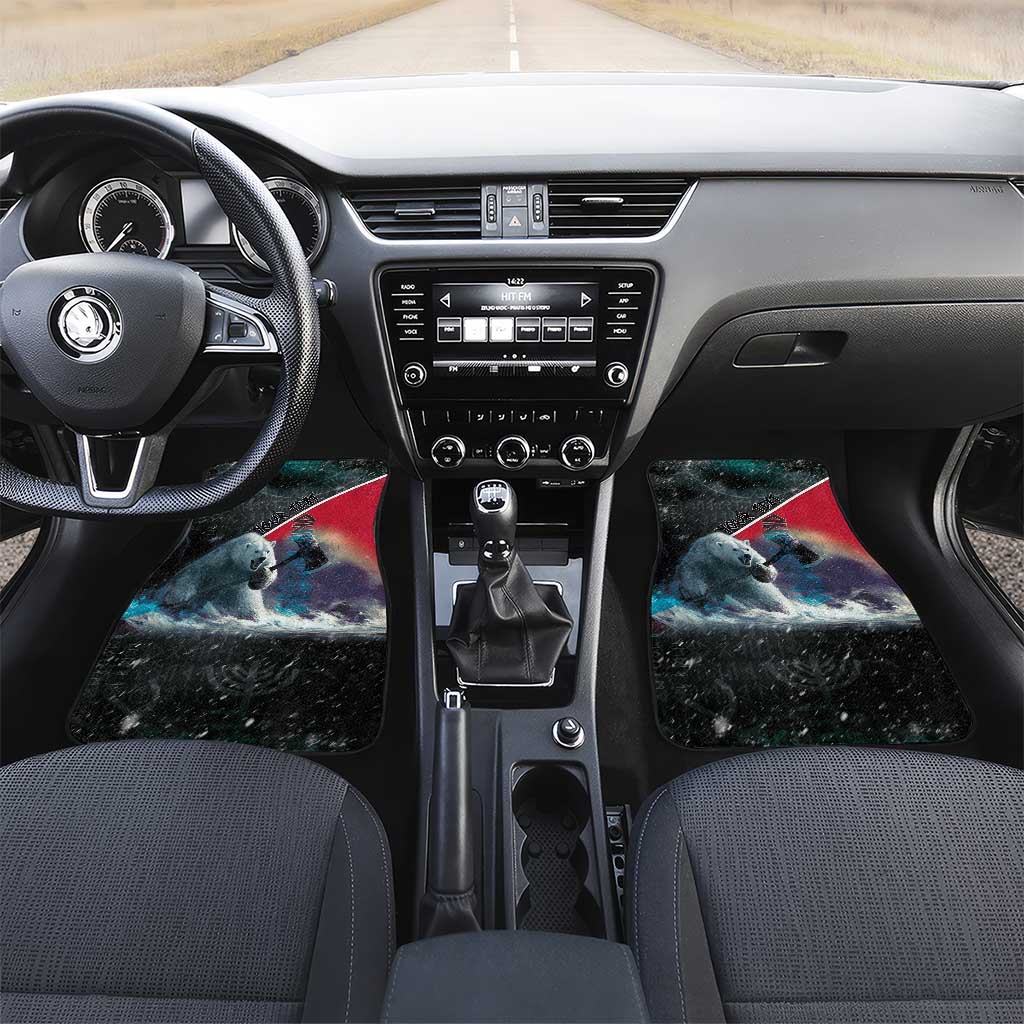 Personalized Greenland Car Mats Polar Bear Warrior Fight for Kalaallit Nunaat