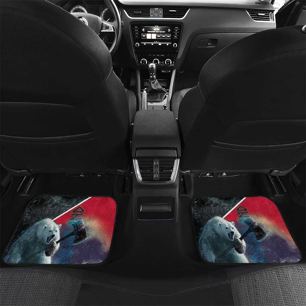 Personalized Greenland Car Mats Polar Bear Warrior Fight for Kalaallit Nunaat