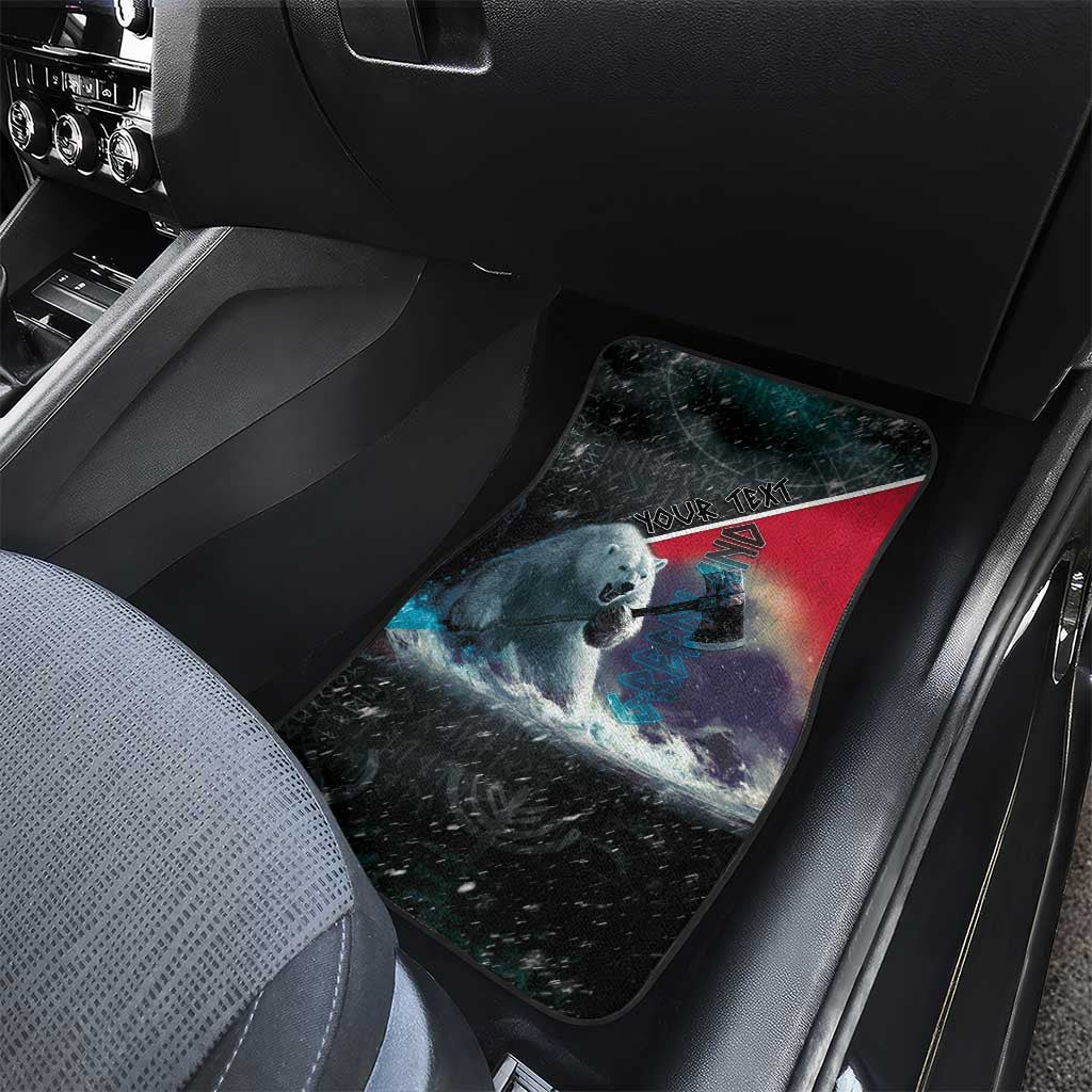 Personalized Greenland Car Mats Polar Bear Warrior Fight for Kalaallit Nunaat