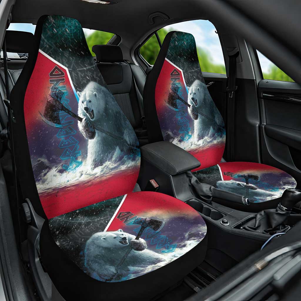 Greenland Car Seat Cover Polar Bear Warrior Fight for Kalaallit Nunaat