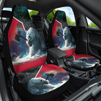 Greenland Car Seat Cover Polar Bear Warrior Fight for Kalaallit Nunaat