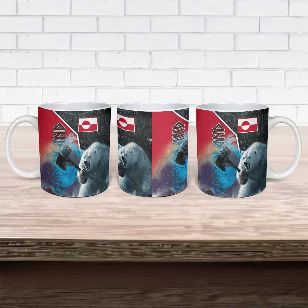 Greenland Ceramic Mug Polar Bear Warrior Fight for Kalaallit Nunaat