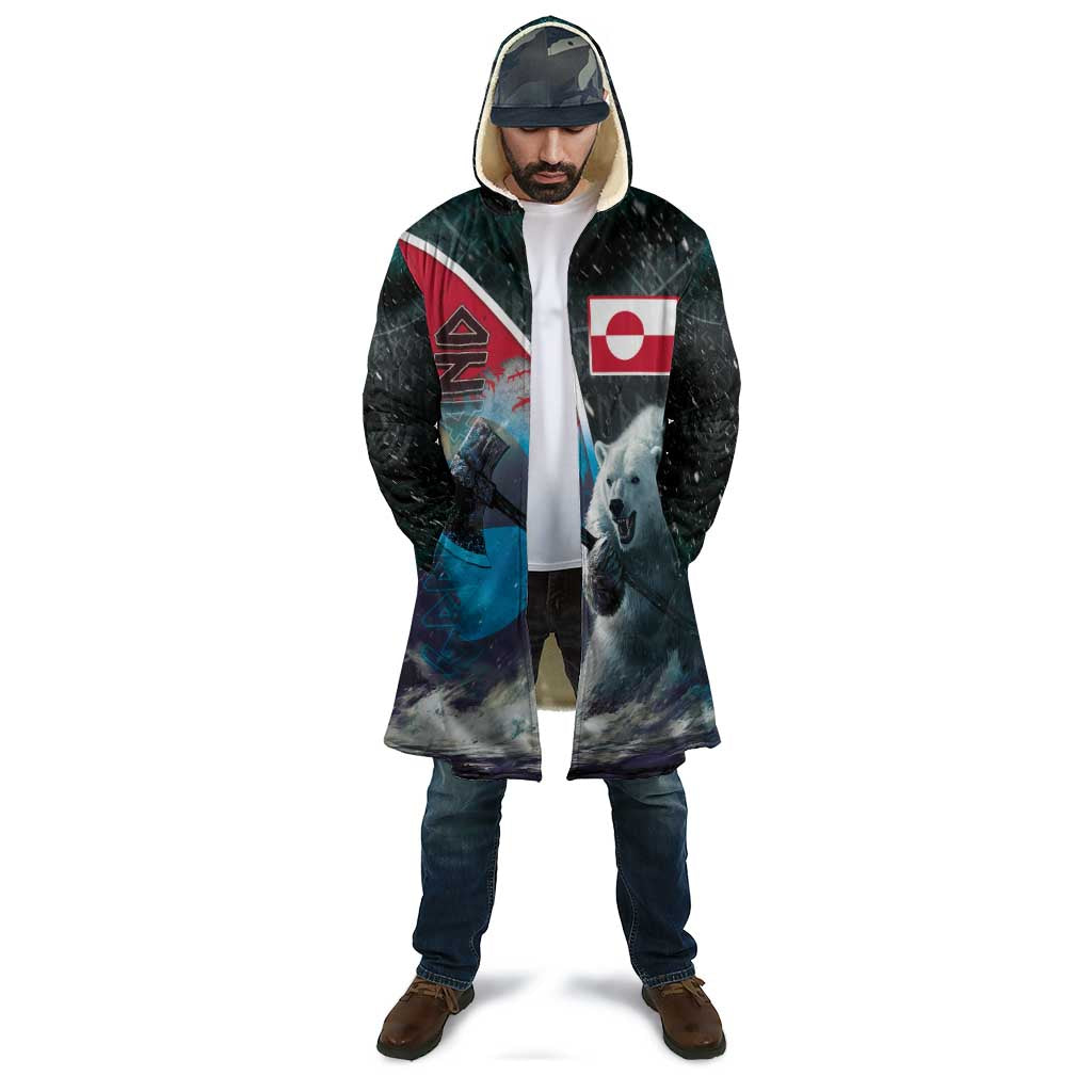 Personalized Greenland Cloak Polar Bear Warrior Fight for Kalaallit Nunaat