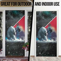 Personalized Greenland Door Cover Polar Bear Warrior Fight for Kalaallit Nunaat