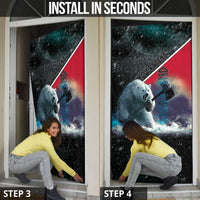 Personalized Greenland Door Cover Polar Bear Warrior Fight for Kalaallit Nunaat