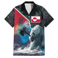 Personalized Greenland Family Matching Long Sleeve Bodycon Dress and Hawaiian Shirt Polar Bear Warrior Fight for Kalaallit Nunaat