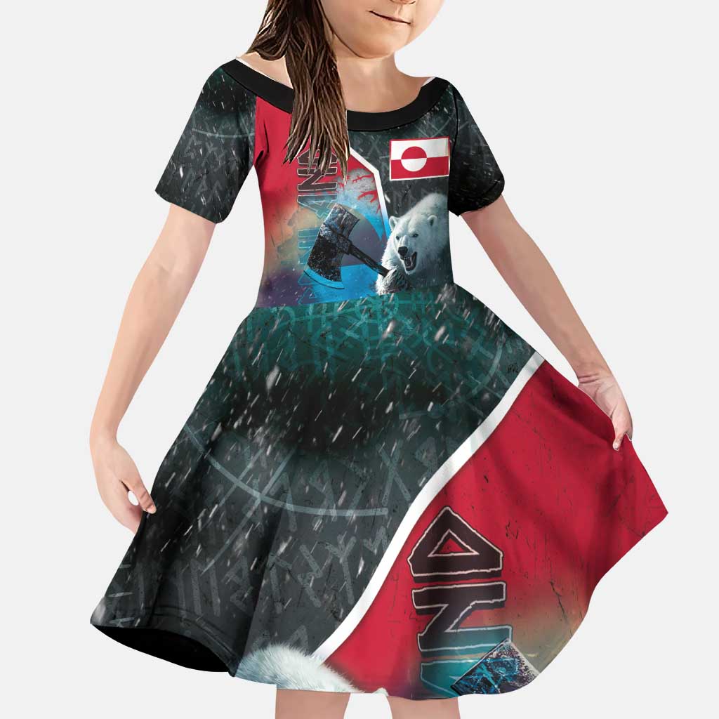 Personalized Greenland Family Matching Puletasi and Hawaiian Shirt Polar Bear Warrior Fight for Kalaallit Nunaat