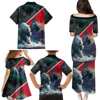 Personalized Greenland Family Matching Puletasi and Hawaiian Shirt Polar Bear Warrior Fight for Kalaallit Nunaat