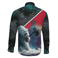 Personalized Greenland Family Matching Puletasi and Hawaiian Shirt Polar Bear Warrior Fight for Kalaallit Nunaat