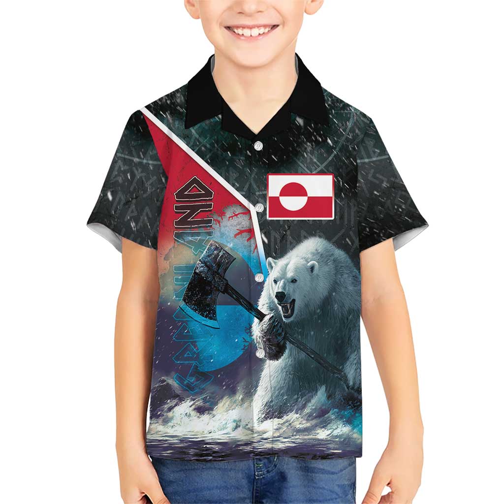 Personalized Greenland Family Matching Puletasi and Hawaiian Shirt Polar Bear Warrior Fight for Kalaallit Nunaat