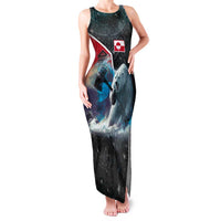 Personalized Greenland Family Matching Tank Maxi Dress and Hawaiian Shirt Polar Bear Warrior Fight for Kalaallit Nunaat