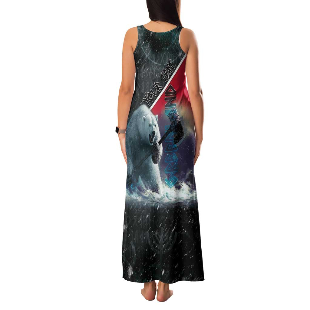 Personalized Greenland Family Matching Tank Maxi Dress and Hawaiian Shirt Polar Bear Warrior Fight for Kalaallit Nunaat