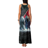 Personalized Greenland Family Matching Tank Maxi Dress and Hawaiian Shirt Polar Bear Warrior Fight for Kalaallit Nunaat