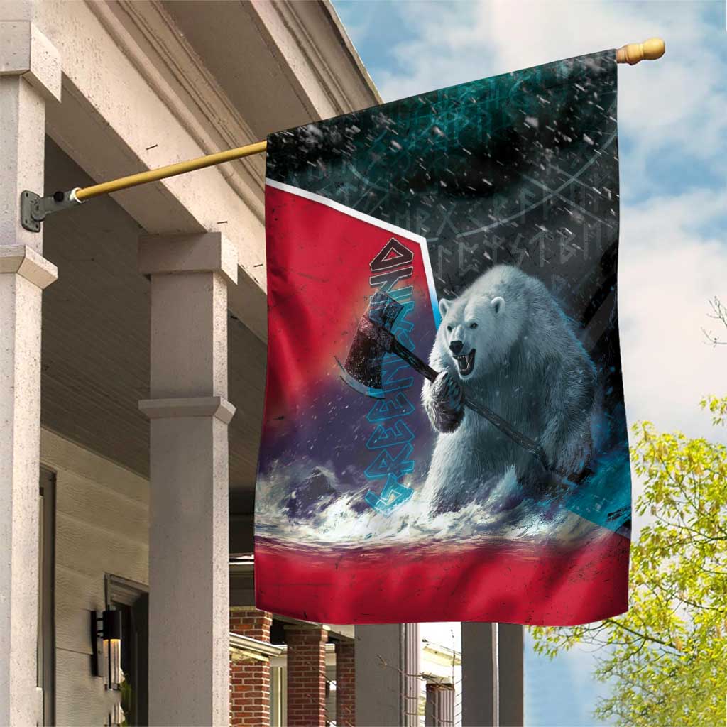 Greenland Garden Flag Polar Bear Warrior Fight for Kalaallit Nunaat